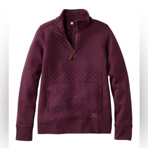 LL Bean Quilted Sweatshirt Pullover